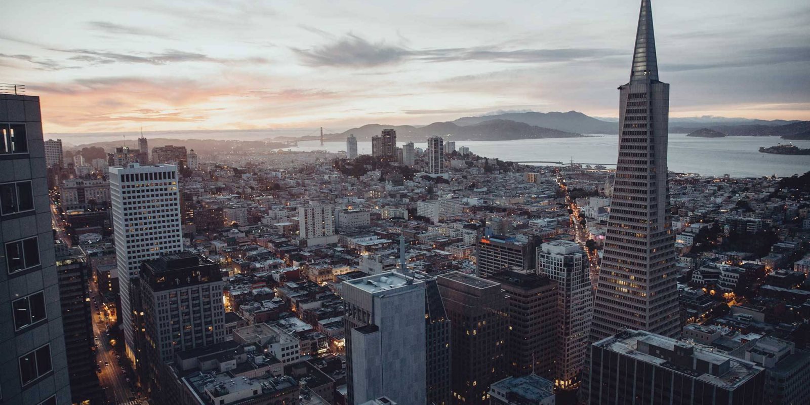 San Francisco skyline at dusk